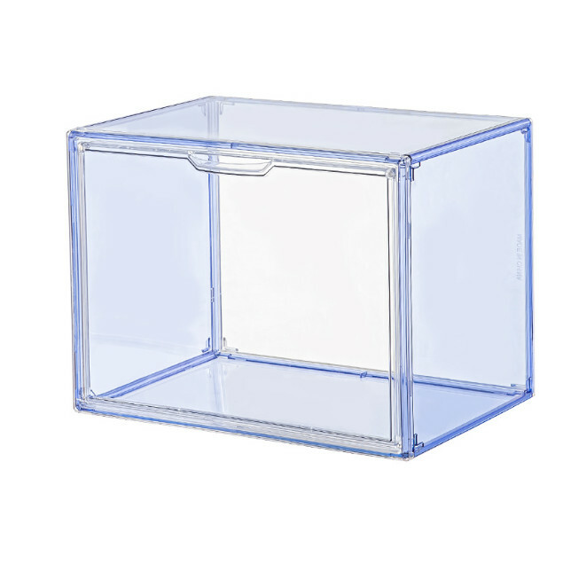 New Perspective Storage Series Shoe Cabinet Rack Model Display Rack Handbag Cabinet Toy Cabinet [Transparent Blue Extra Large] (No Grid)