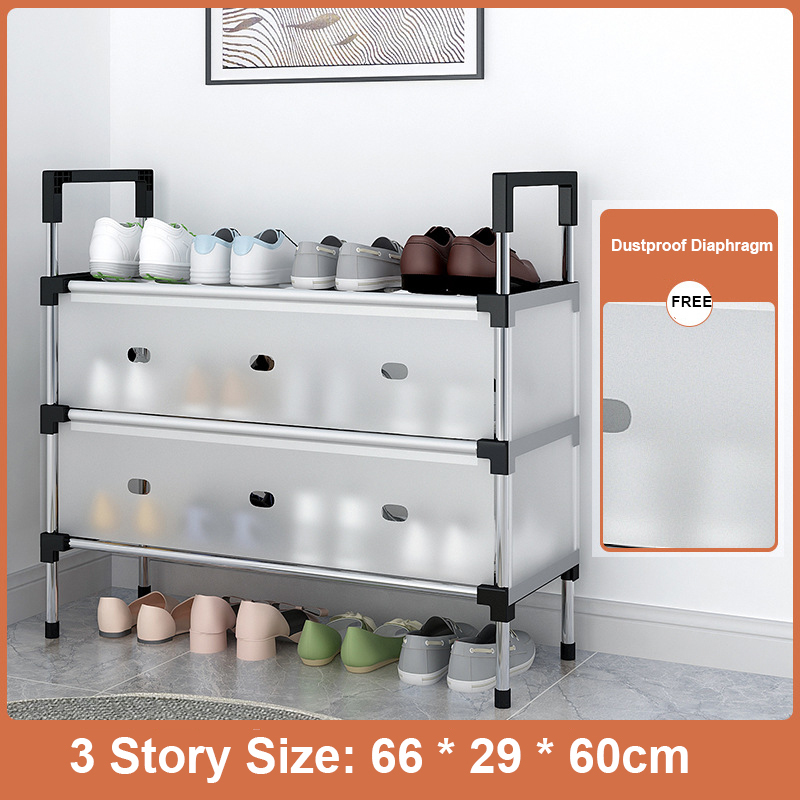 Hot recommendation simple multi-layer shoe rack DIY assembly shoe cabinet bathroom storage rack room cabinet (3 layers)