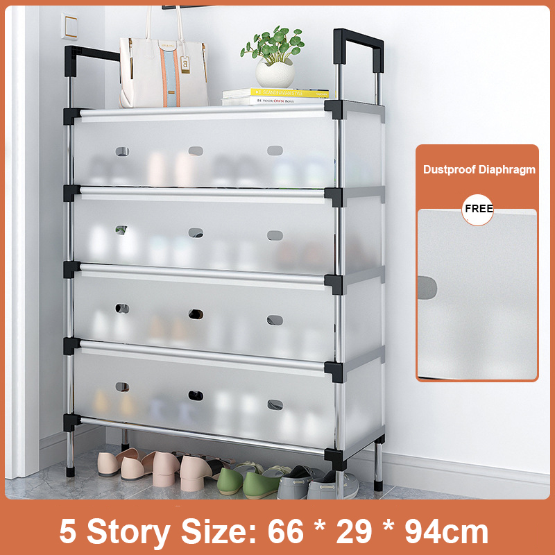 Hot recommendation simple multi-layer shoe rack DIY assembly shoe cabinet bathroom storage rack room cabinet (5 layers)