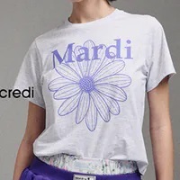 [S] MARDI SLIM T-SHIRT FLOWER,HEATHER PURPLE, MFK42JSS010HTPP00 (SMD29)