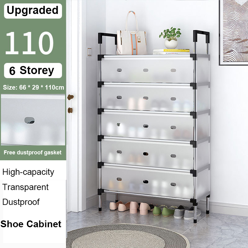 Hot recommendation simple multi-layer shoe rack DIY assembly shoe cabinet bathroom storage rack room cabinet (6 layers)