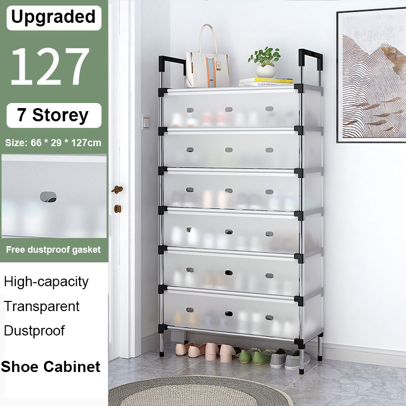 Hot recommendation simple multi-layer shoe rack DIY assembly shoe cabinet bathroom storage rack room cabinet (7 layers)