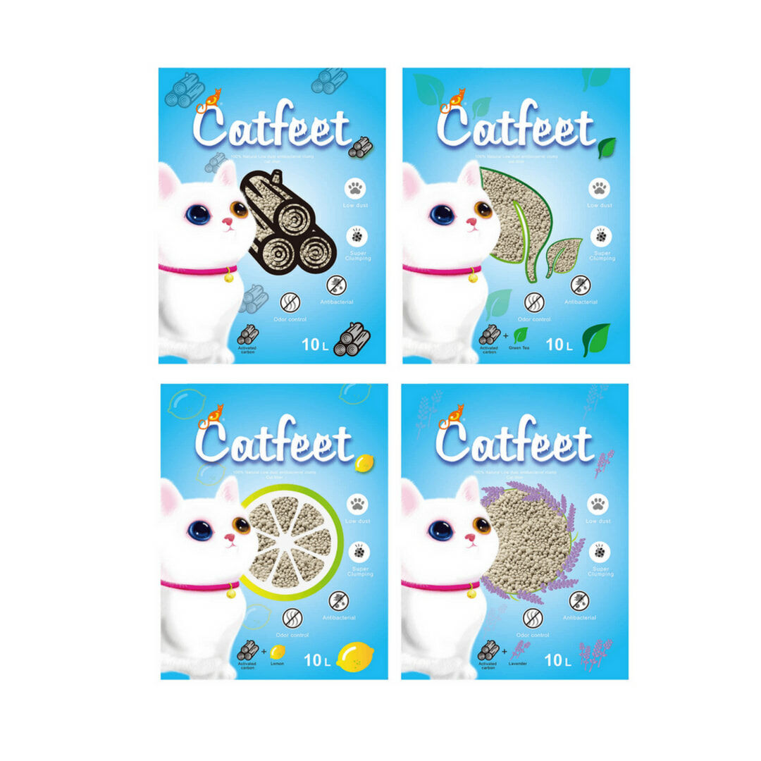[免運組]CatFeet碳球砂 礦砂(活性碳/綠茶/檸檬/薰衣草)10L