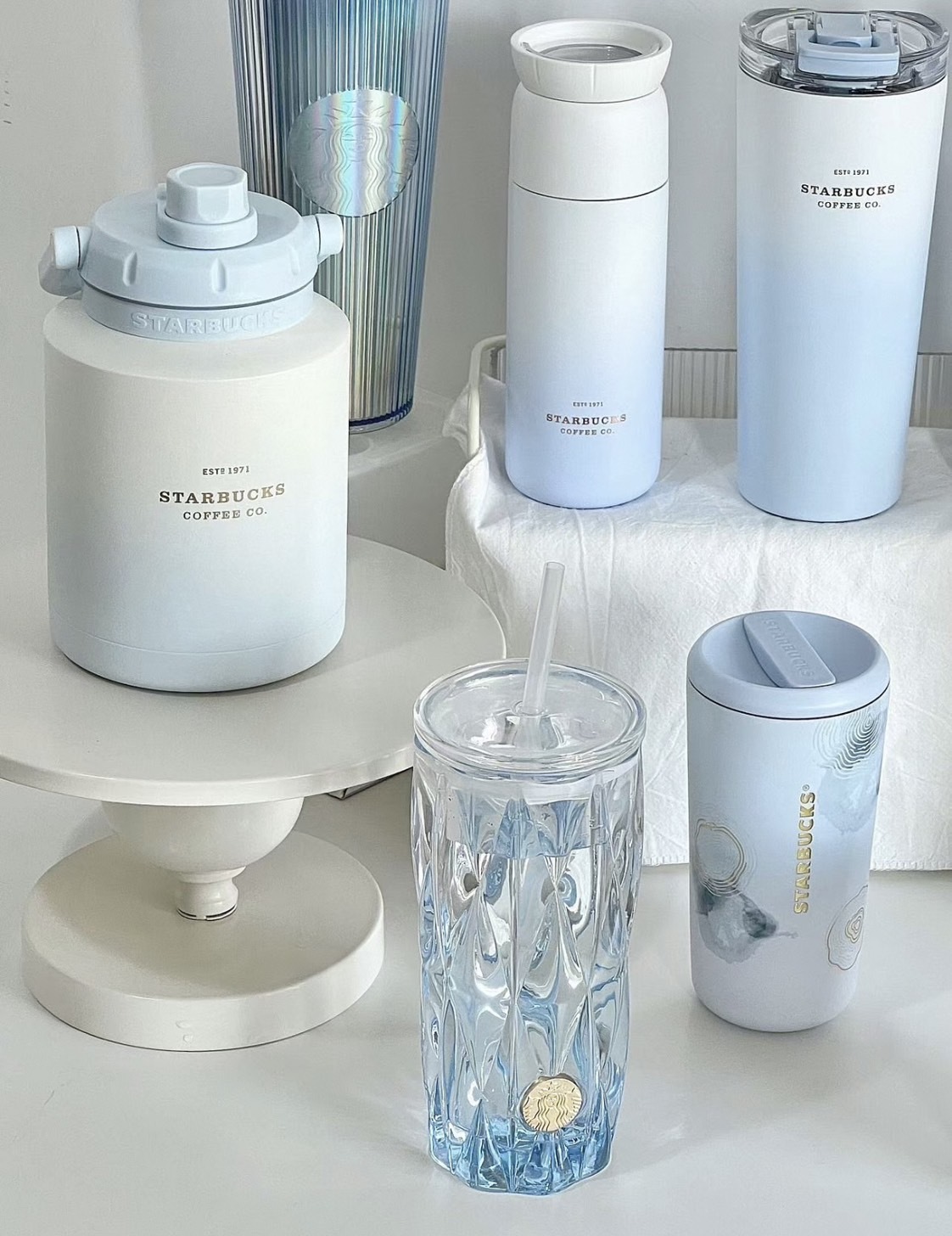 #現貨 限量 STARBUCKS 星巴克 冰川藍系列 保溫杯 噸噸杯 玻璃杯 水壺 杯子