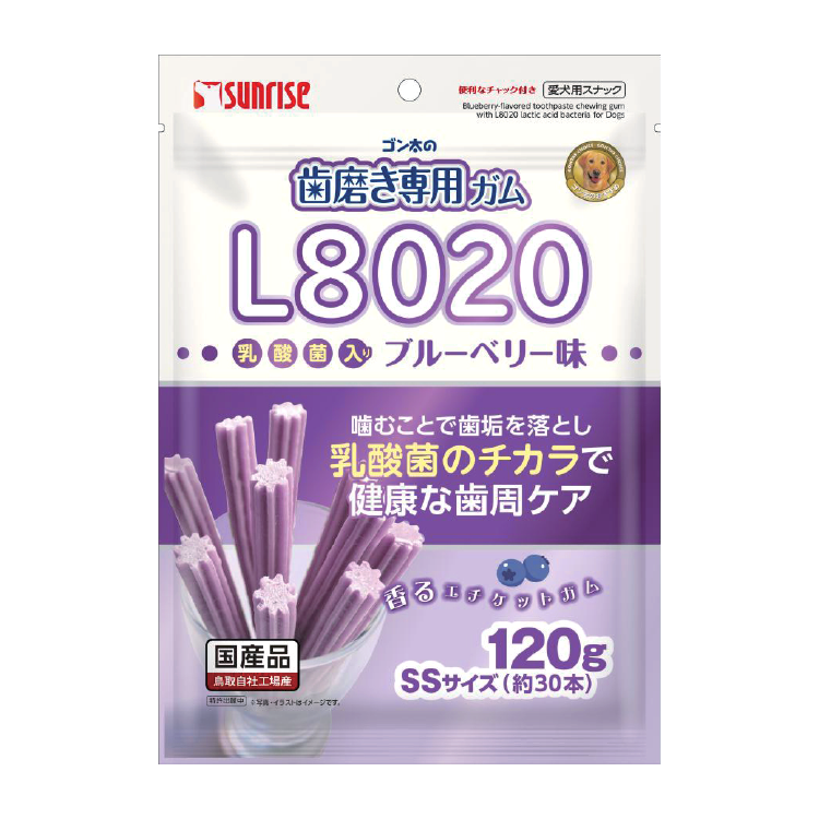 Sunrise 小型犬專用 L8020乳酸菌 藍莓潔齒棒 約30本/120g(SUN-5755)