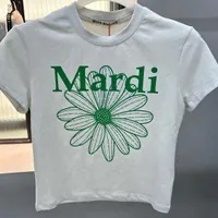 [S] MARDI CROPPED T-SHIRT FLOWERMARDI LIGHTBEIGE GREEN, MFK12JSS023LBGN00 [FINAL SALE] (SMD37)