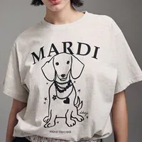 [S] MARDI TSHIRT SWING THE TAIL DDANJI PEARL NECKLACE,OATMEAL BLACK, MFK42JSS001OTBK00 (SMD41)