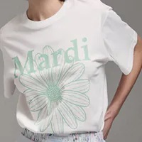 [S] MARDI TSHIRT FLOWERMARDI,IVORY MINT, MFK42JSS003IVMT00 (SMD42)