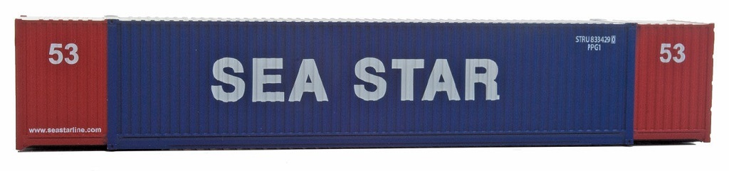 Walthers 949-8517 HO規 Sea Star 53呎 貨櫃.藍紅