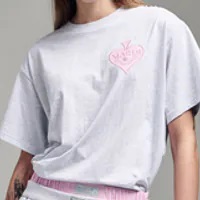 [S] MARDI TSHIRT SATIN SPADE,HEATHER PINK, MFK41JSS002HTPK00 (SMD45)