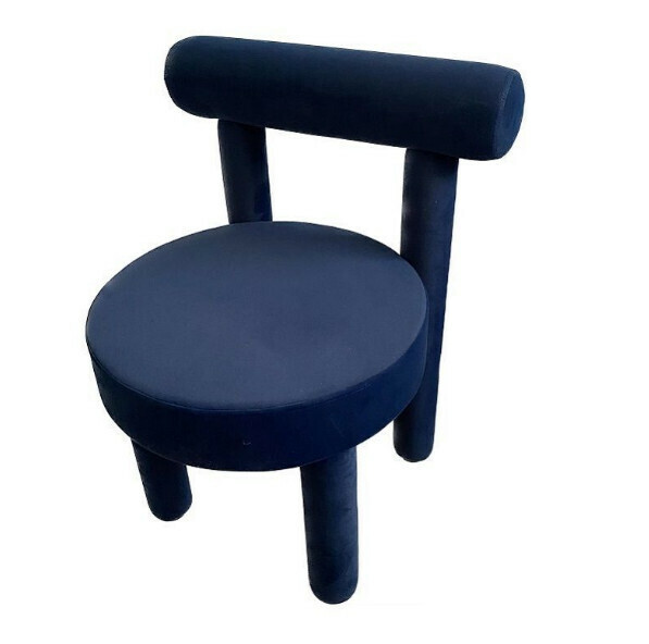 Hot Selling Domestic Backrest Dining Chair Dressing Chair (Blue-Nubuck Velvet)