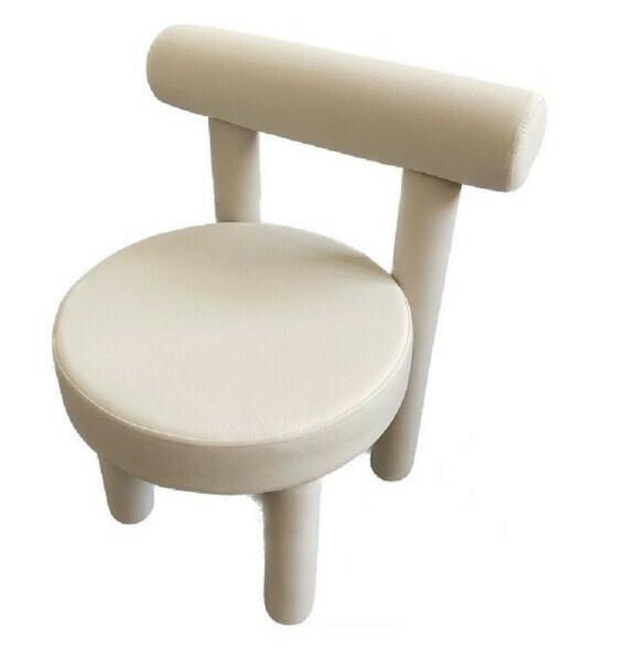Hot Selling Domestic Backrest Dining Chair Dressing Chair (Off-White-Nubuck Velvet)