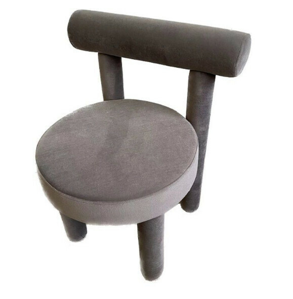 Hot Selling Domestic Backrest Dining Chair Dressing Chair (Dark Gray-Nubuck Velvet)