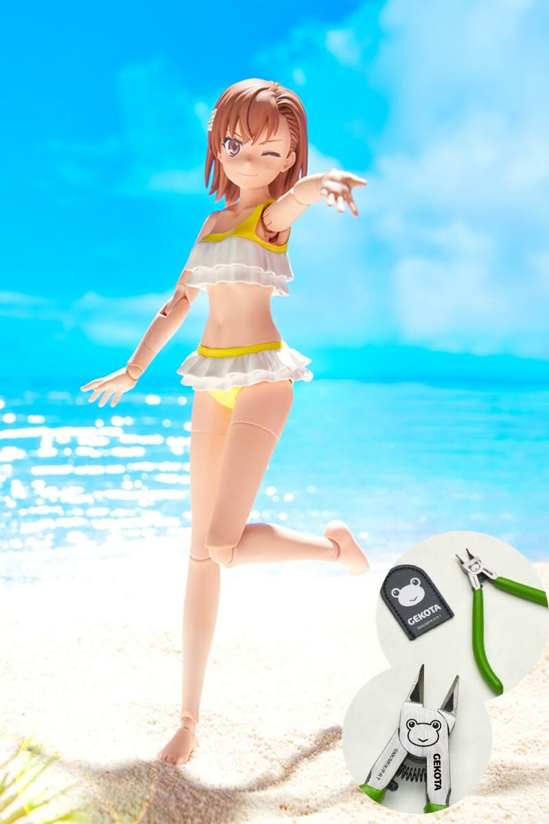 預購-KADOKAWA PLASTIC MODEL SERIES 「科學超電磁砲T」 御坂美琴 DX ver.  「薄刃斜口鉗」 呱太ver.【日本進口精品】