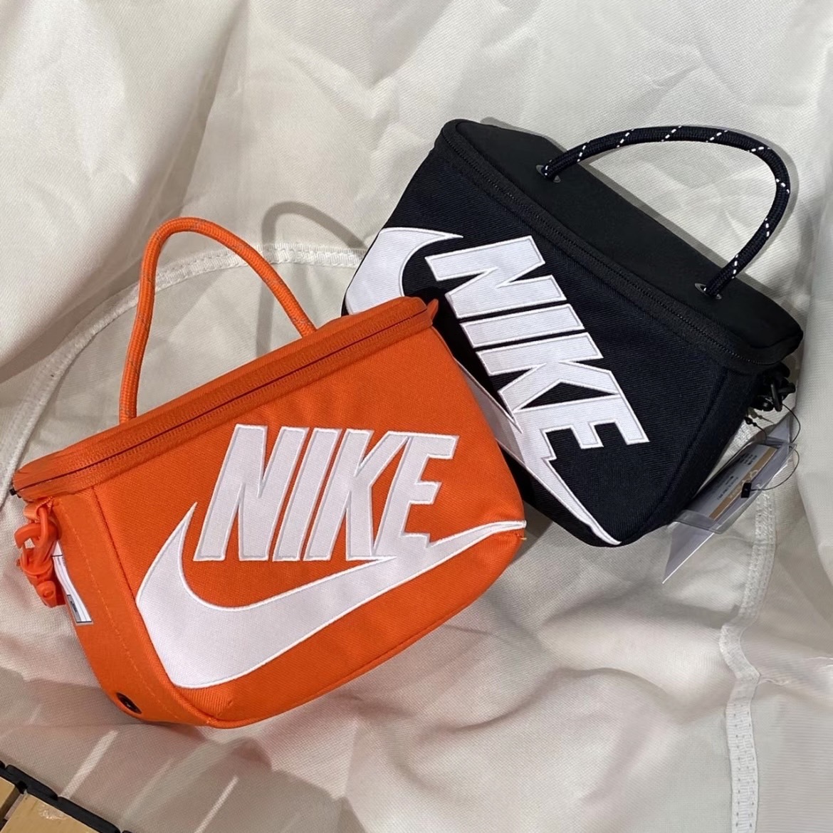 NIKE MINI SHOEBOX CROSSBODY 黑色/橘色 小背包 側背包