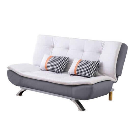 新款多功能折疊兩用梳化床【米色+中灰 科技布】【雙人130CM】