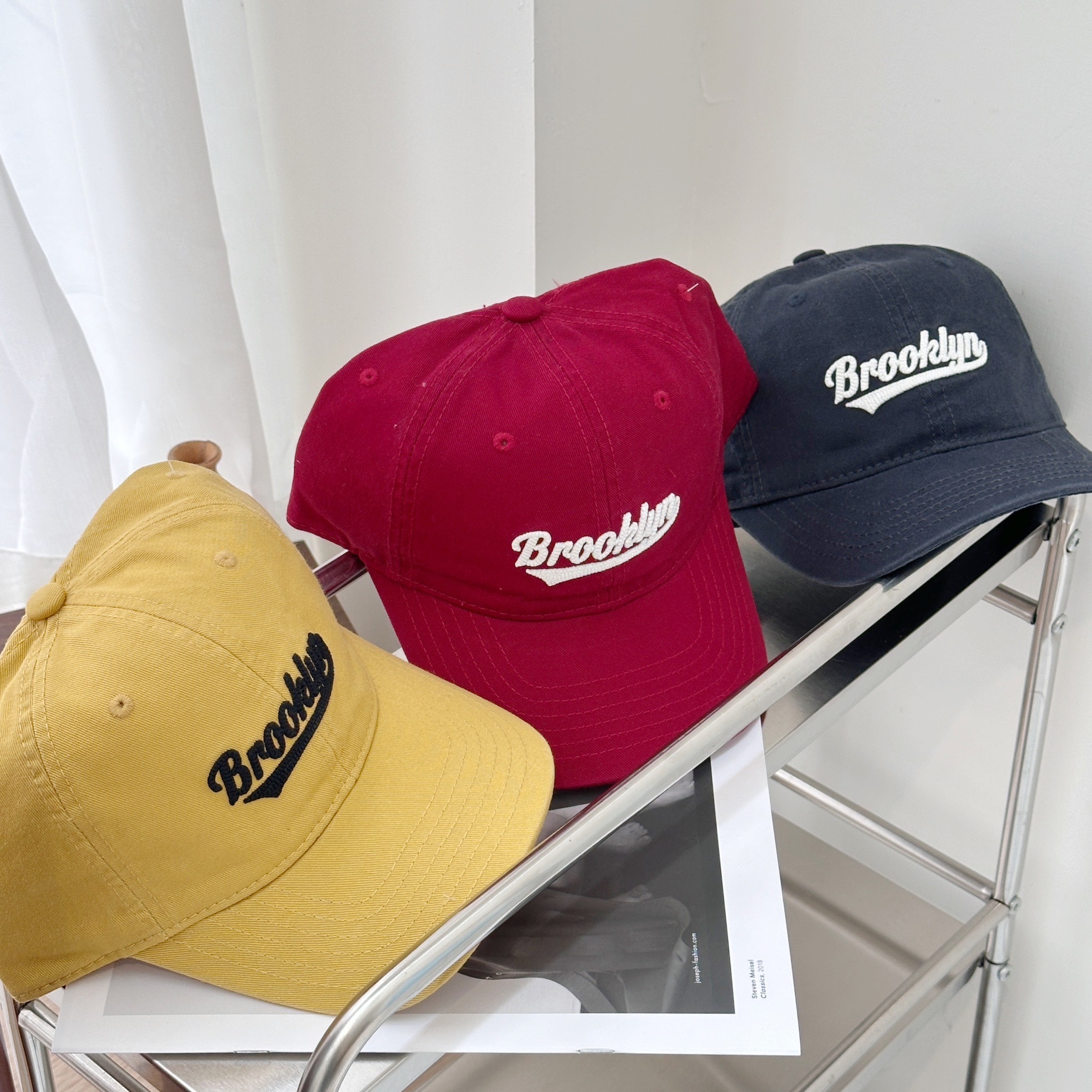 布魯克林立體刺繡老帽/三色