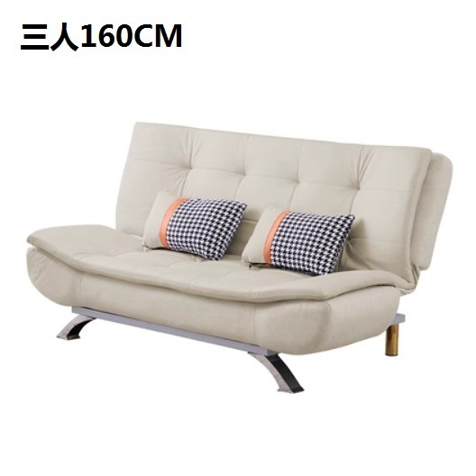 新款多功能折疊兩用梳化床【卡其色 科技布】【三人160CM】