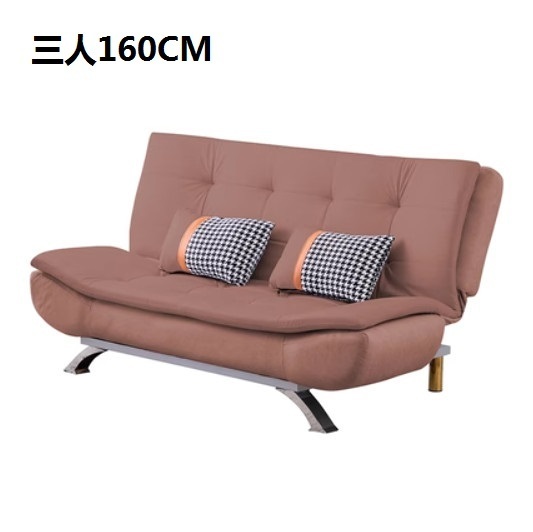 新款多功能折疊兩用梳化床【淺棕色 科技布】【三人160CM】