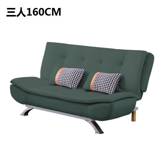 新款多功能折疊兩用梳化床【墨綠色 科技布】【三人160CM】
