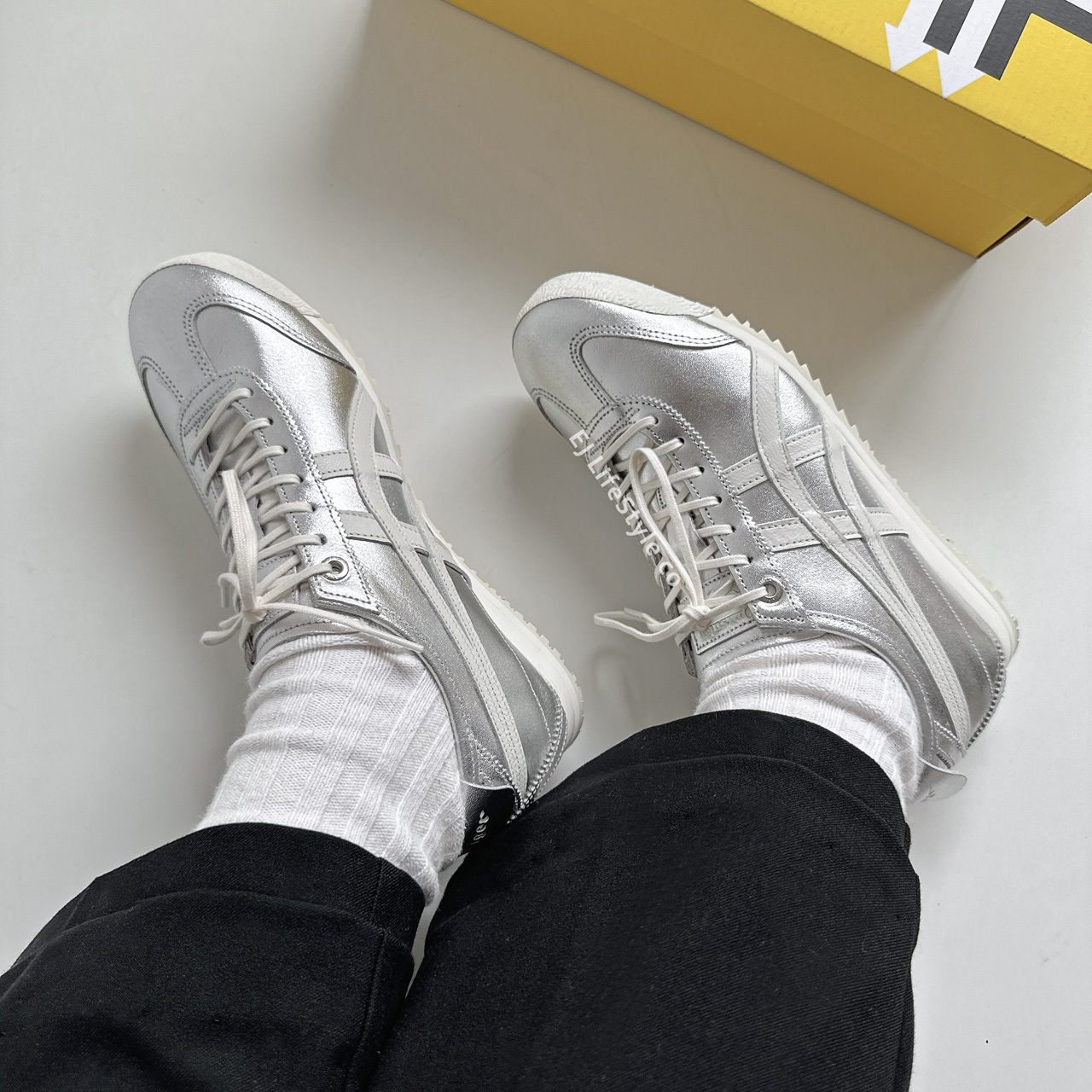 ONITSUKA TIGER MEXICO 66 SD 銀色鬼塚虎奶油底1183B955-020
