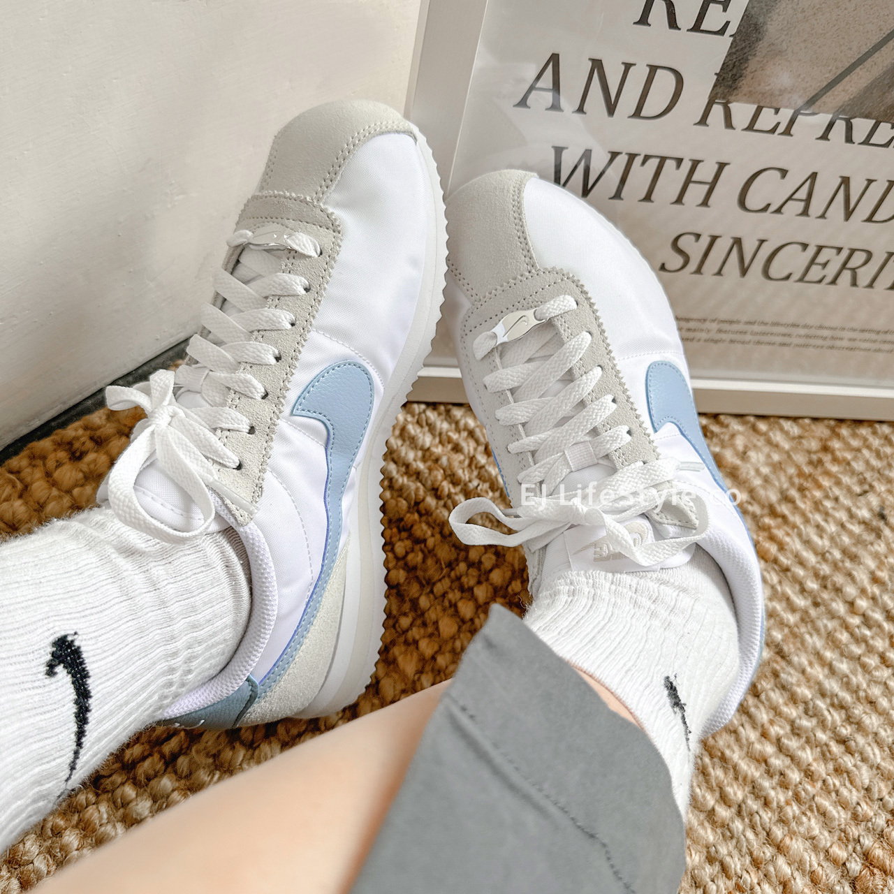 NIKE WMNS CORTEZ 阿甘 寶寶藍 水藍 麂皮 帆布 女鞋 DZ2795-100 / 調貨