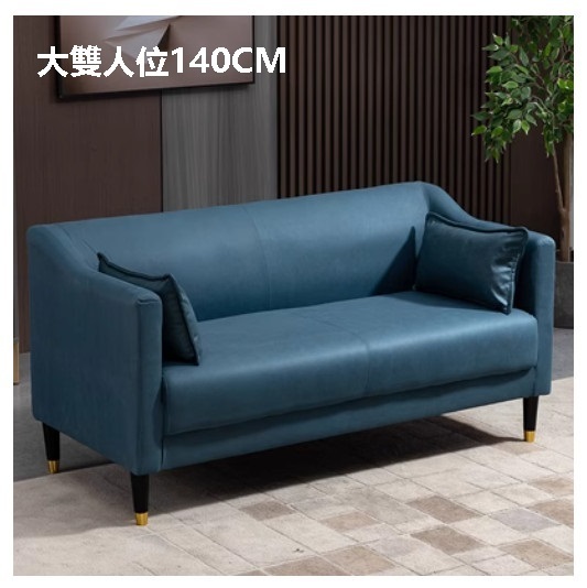 New fabric sofa [dark blue no-wash technical cloth] (large double seat 140cm (comes with two pillows)