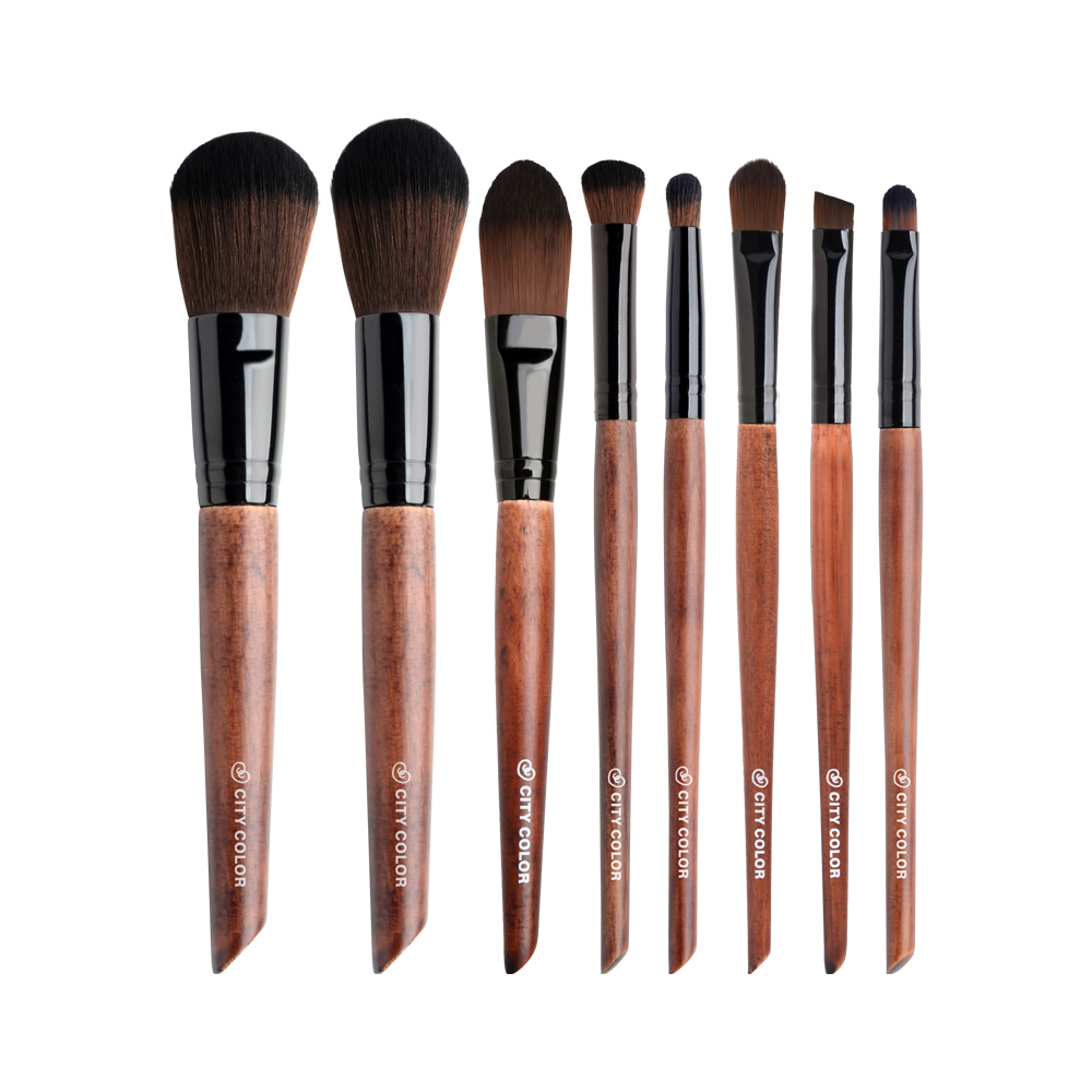 CITY COLOR烏木玫瑰高訂刷具-8件組(附贈收納皮套)