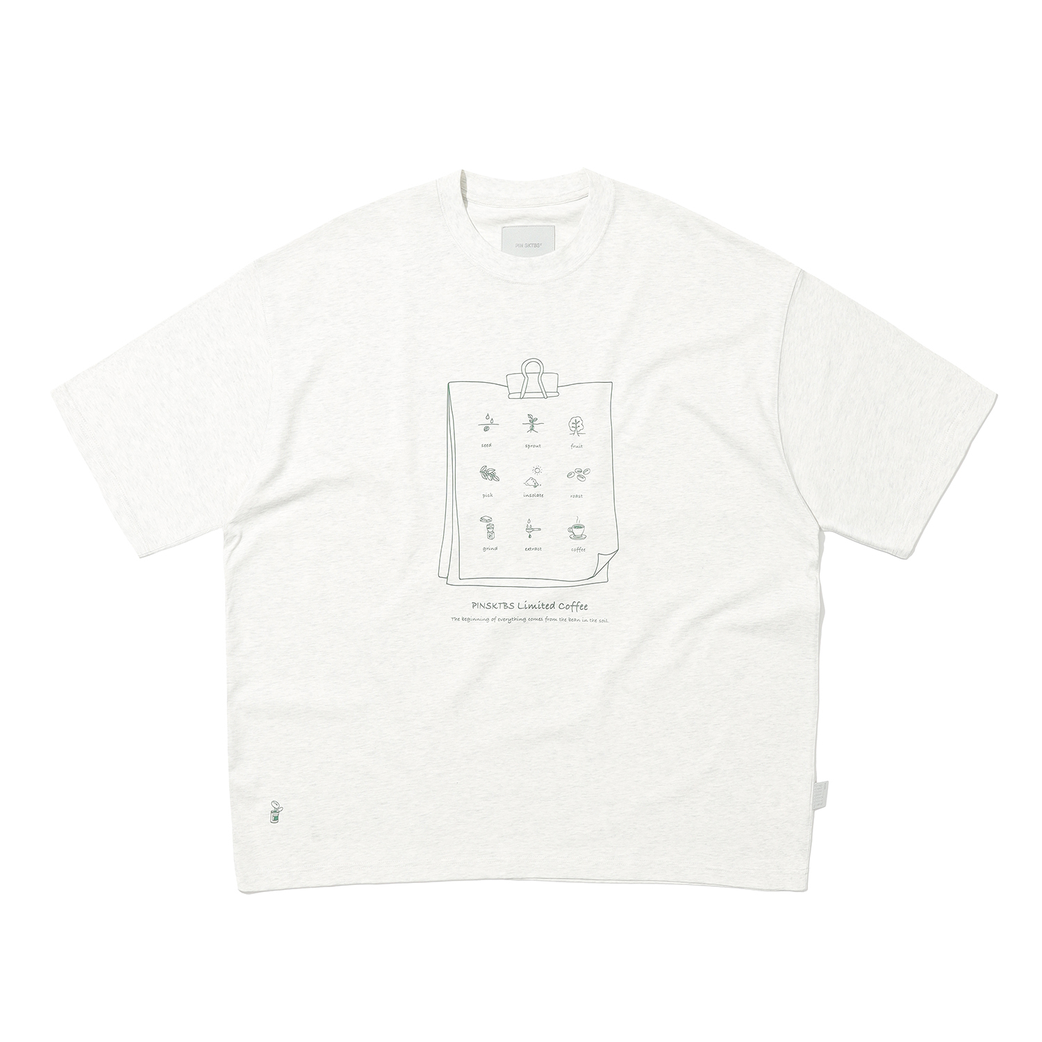 PIN SKTBS 咖啡元素印花短Tee