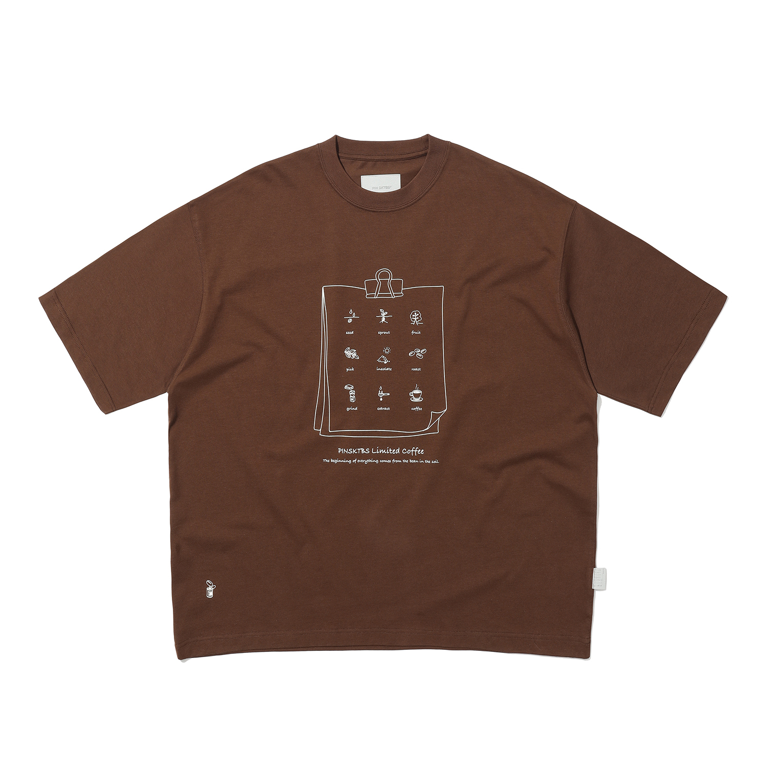 PIN SKTBS 咖啡元素印花短Tee