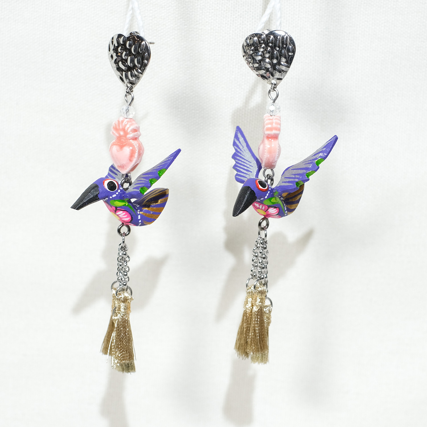 神獸手工木刻耳環｜Vaca 05｜墨西哥