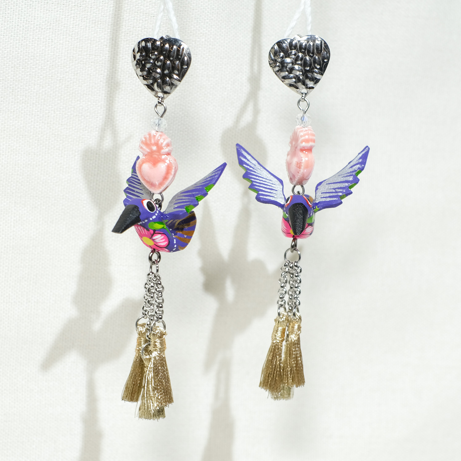 神獸手工木刻耳環｜Vaca 05｜墨西哥