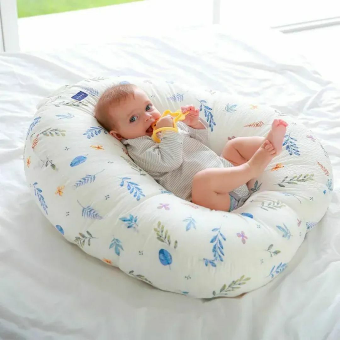 Elava 多功能甜甜圈3D抗菌透氣互動枕套 防嘔奶 只有枕套