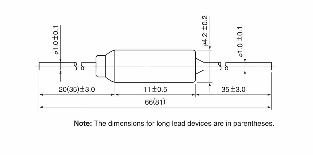 SF/E,溫度保險絲,尺寸規格