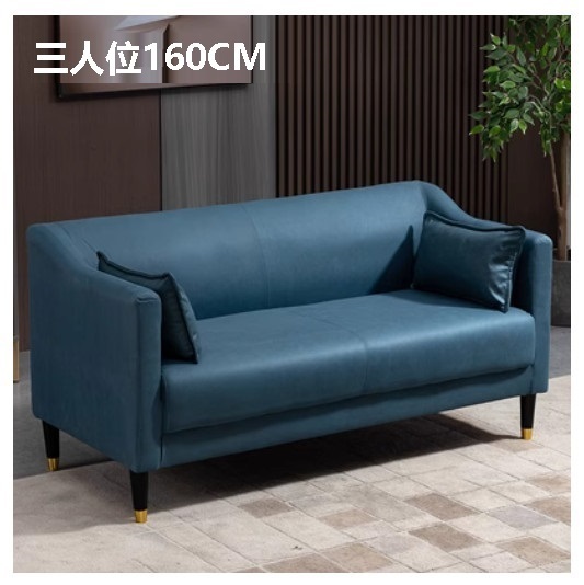 New fabric sofa [dark blue no-wash technical cloth] (three people 160cm (free two pillows)