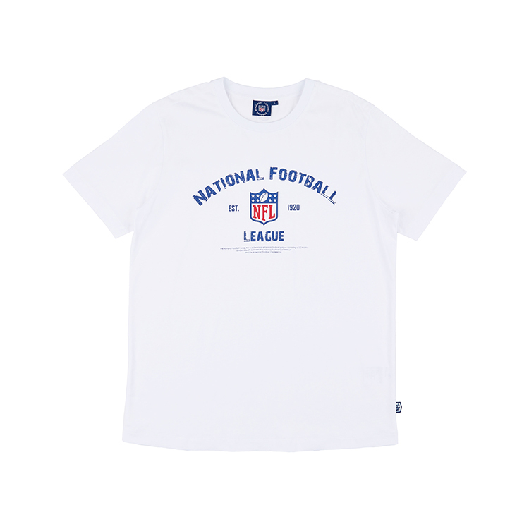 【NFL】基本印花短袖上衣-白/深紅/深藍/淺灰