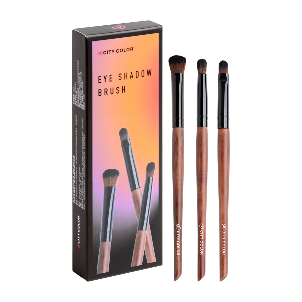 CITY COLOR烏木玫瑰高訂刷具-眼影刷3件組