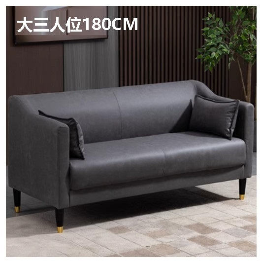 New fabric sofa [dark gray no-wash technical cloth] (3 adults 180cm (free two pillows)