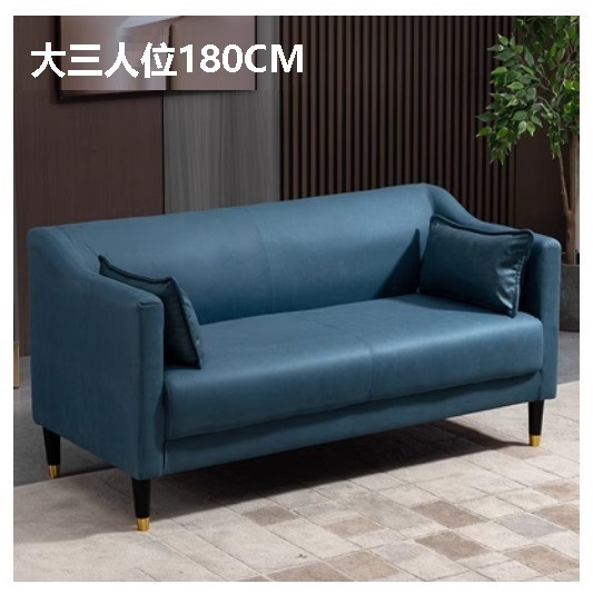 New fabric sofa [dark blue no-wash technical cloth] (3 adults 180cm (free two pillows)