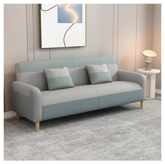 New fabric sofa [mint + light gray] (double space 105CM)