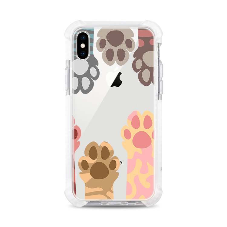 【特惠款】療癒小貓掌 iPhone X - 撞白殼