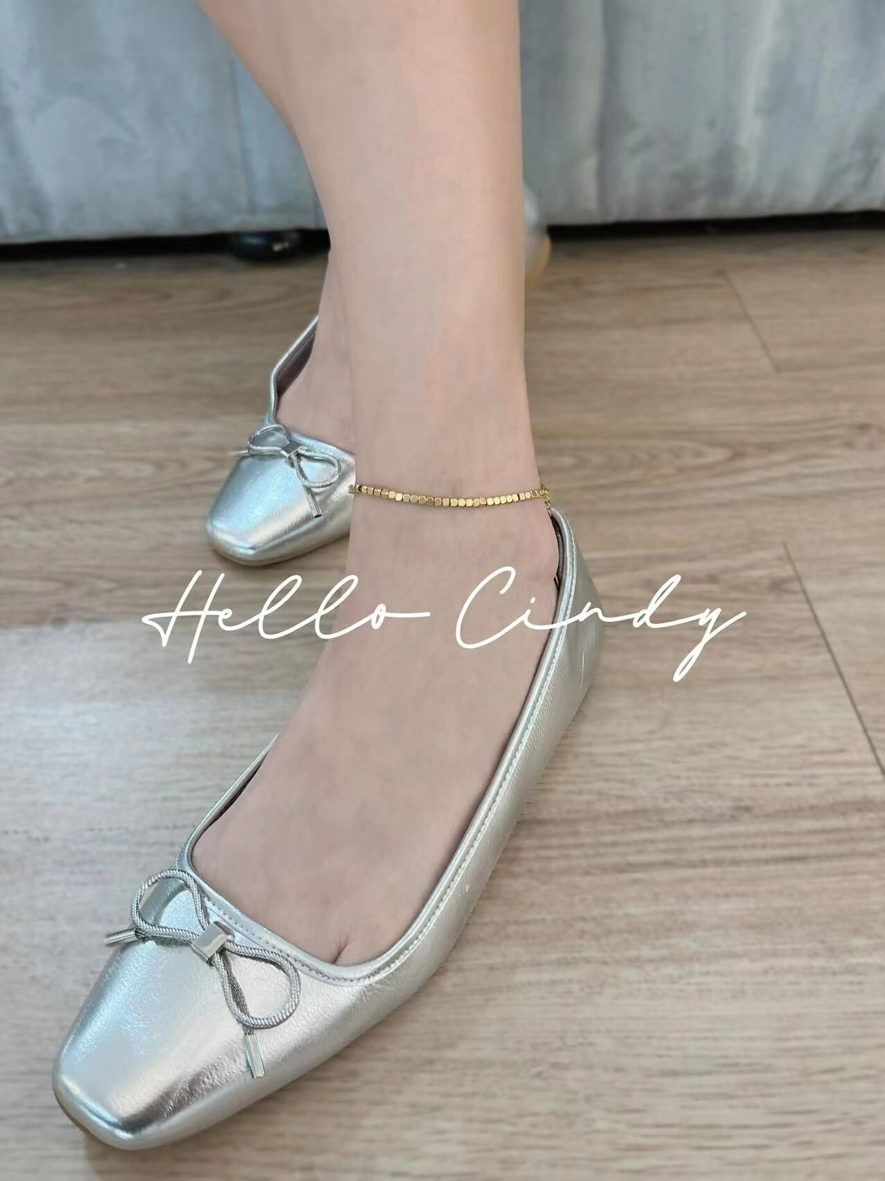 V03048 現貨-法式不掉色碎金子日常腳鍊