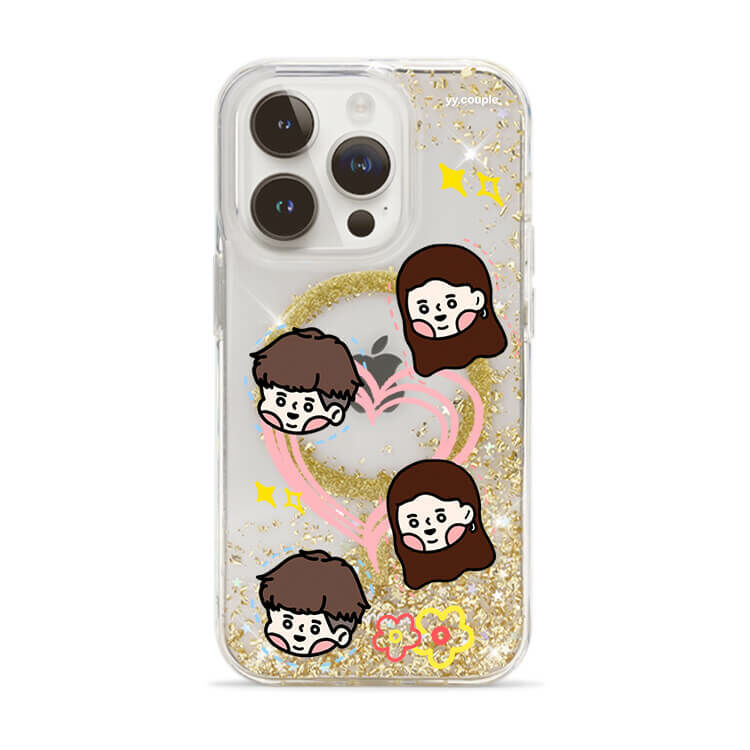 【插畫聯名】挖系小y 飄移小y 香檳金貝拉殼 (MagSafe) - iPhone客製化防摔手機殼