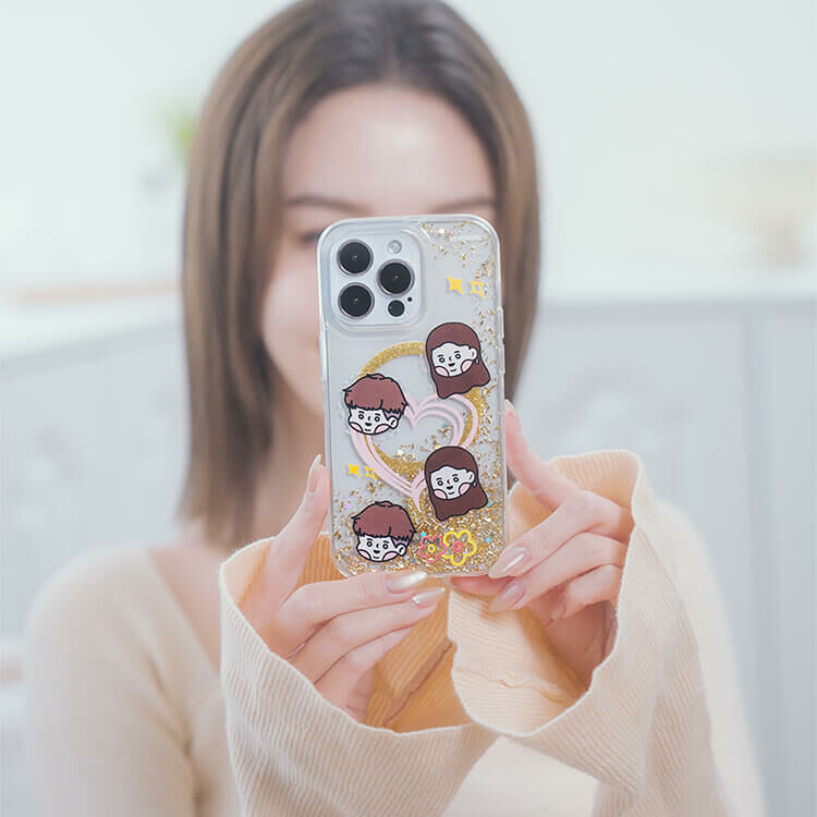 【插畫聯名】挖系小y 飄移小y 香檳金貝拉殼 (MagSafe) - iPhone客製化防摔手機殼