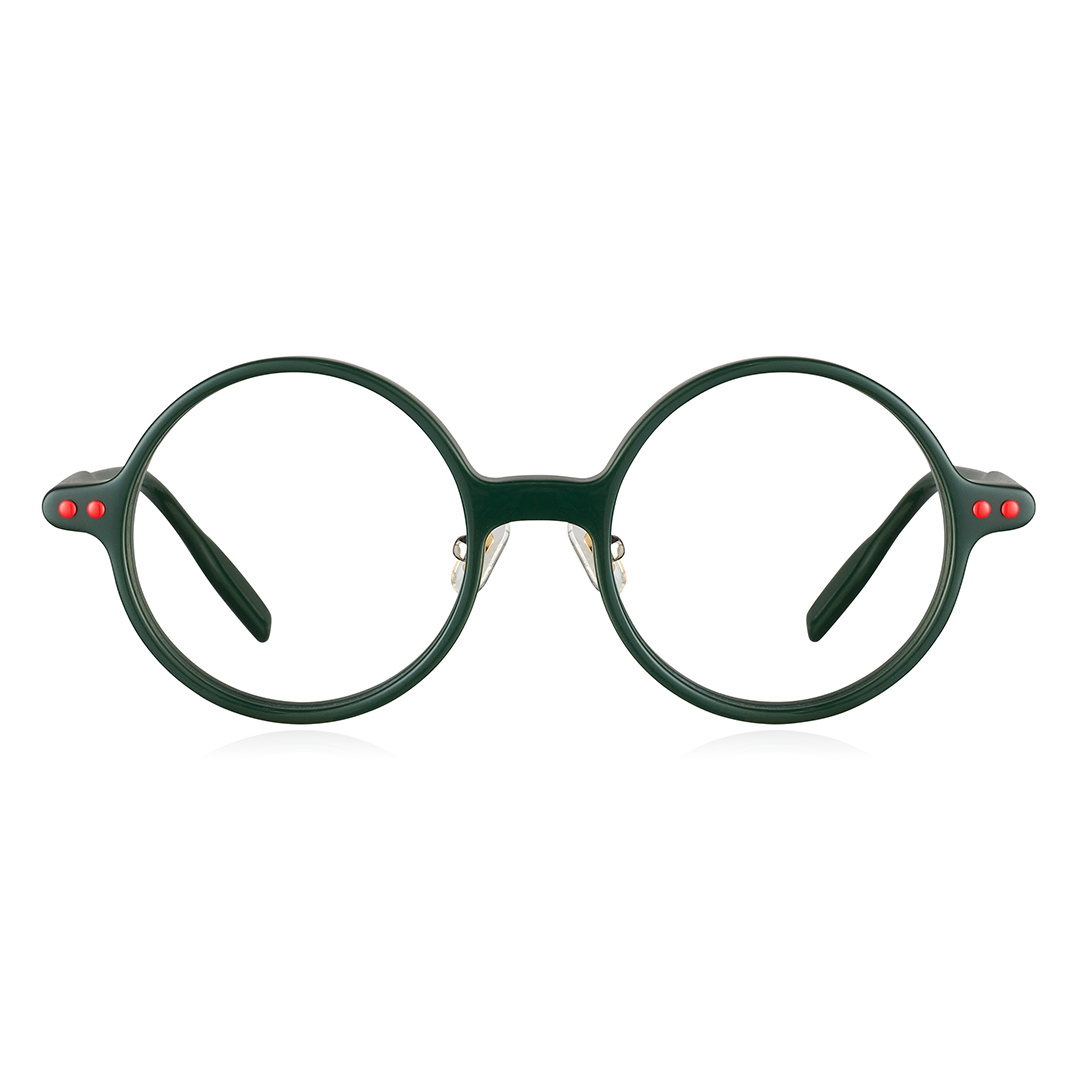 Retro 極具個性正圓框眼鏡-三色可選