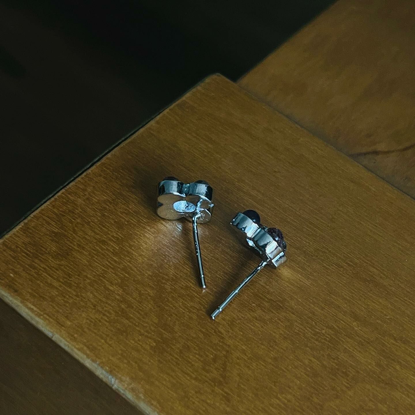 [原石] 超七水晶 925銀耳環