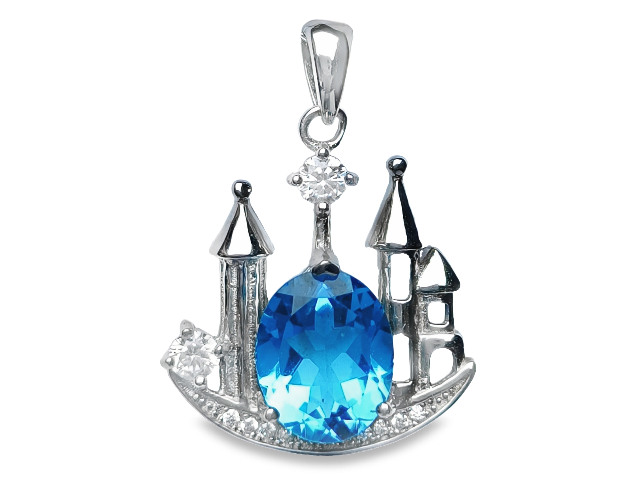 TJ977藍托帕城堡吊墜