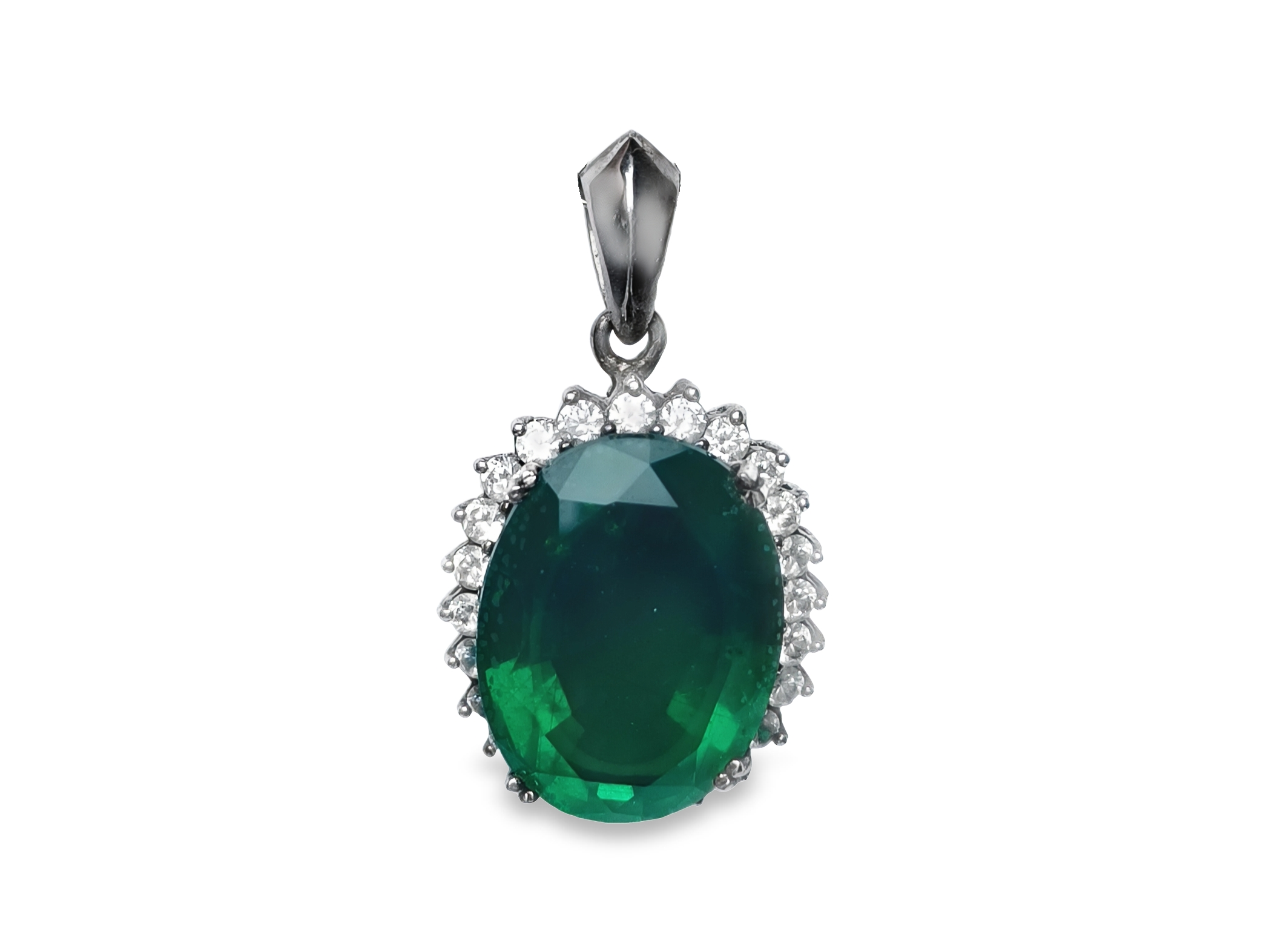 TJ995人造祖母綠吊墜