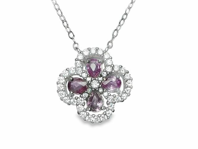 TJ1004粉托帕項鍊