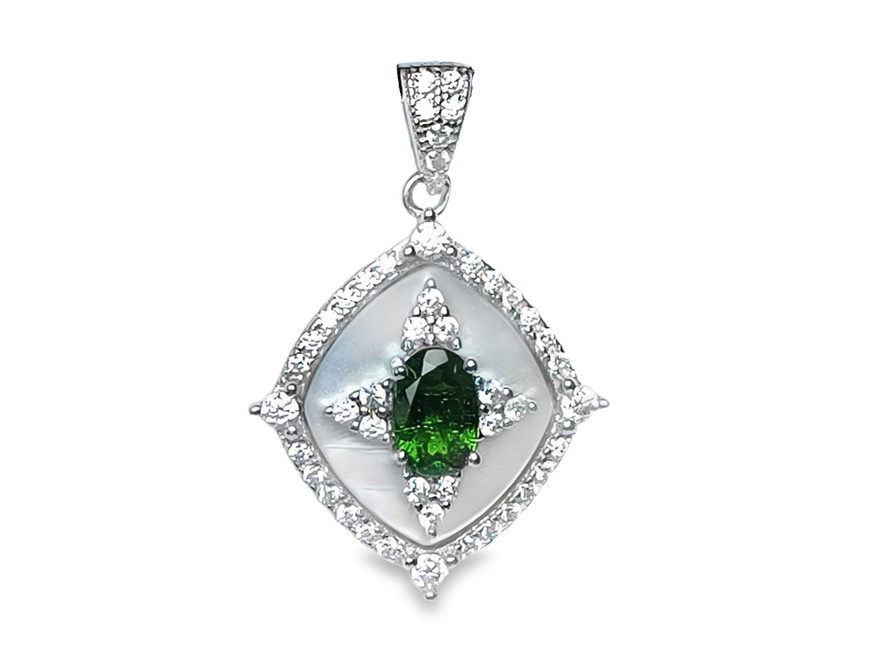 TJ1038綠水晶吊墜